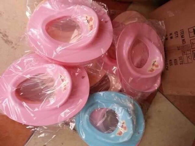 BỆ thu nhỏ bồn cầu cho bé đi vệ sinh tự lập nắp lót vệ sinh cao cấp