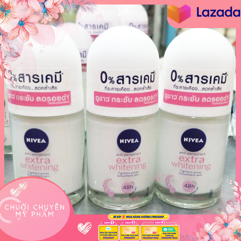 Lăn Nivea Extra Whitening 25Ml Thailand