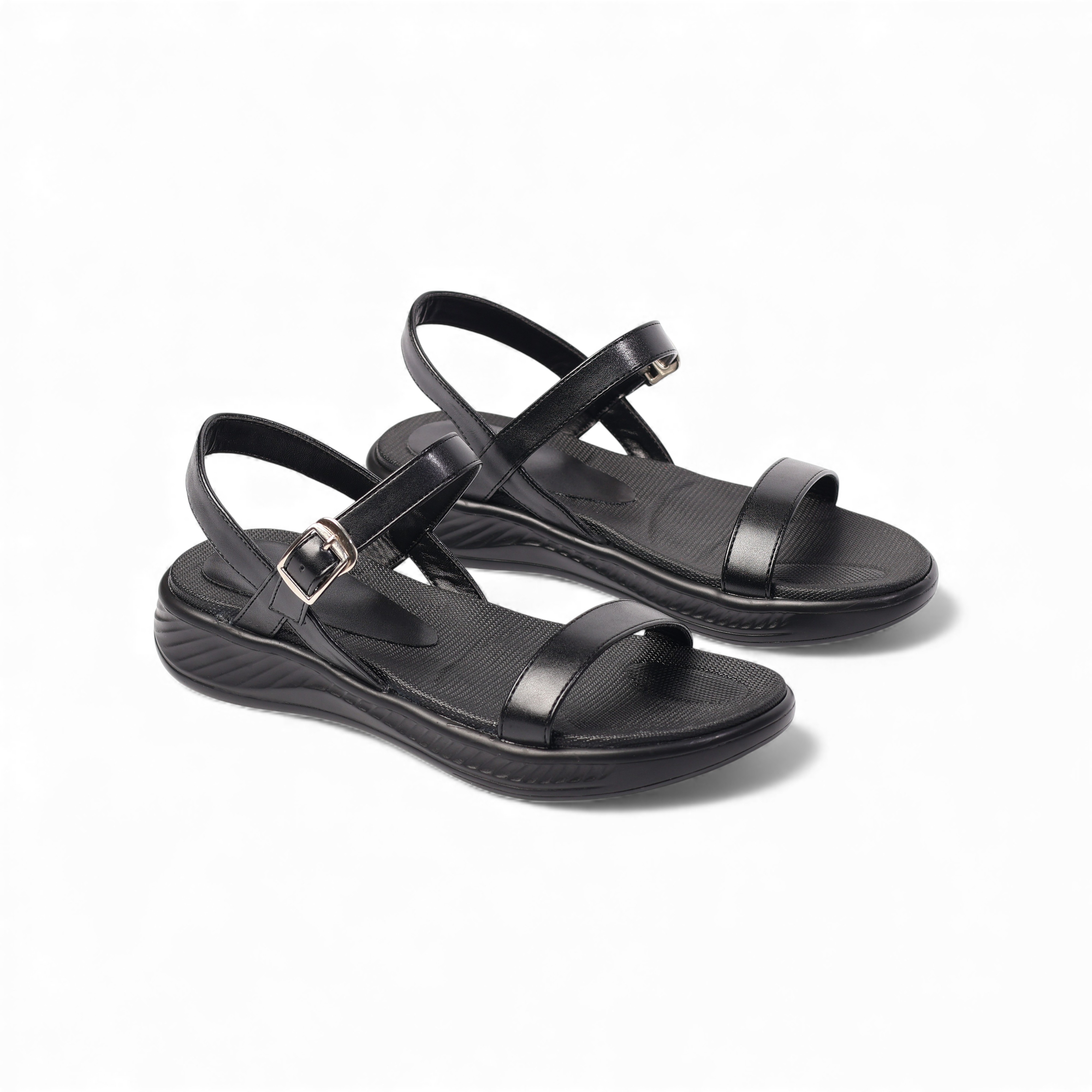 Giày Sandal Nữ Đế Xuồng 3cm Quai Ngang Pixie H230