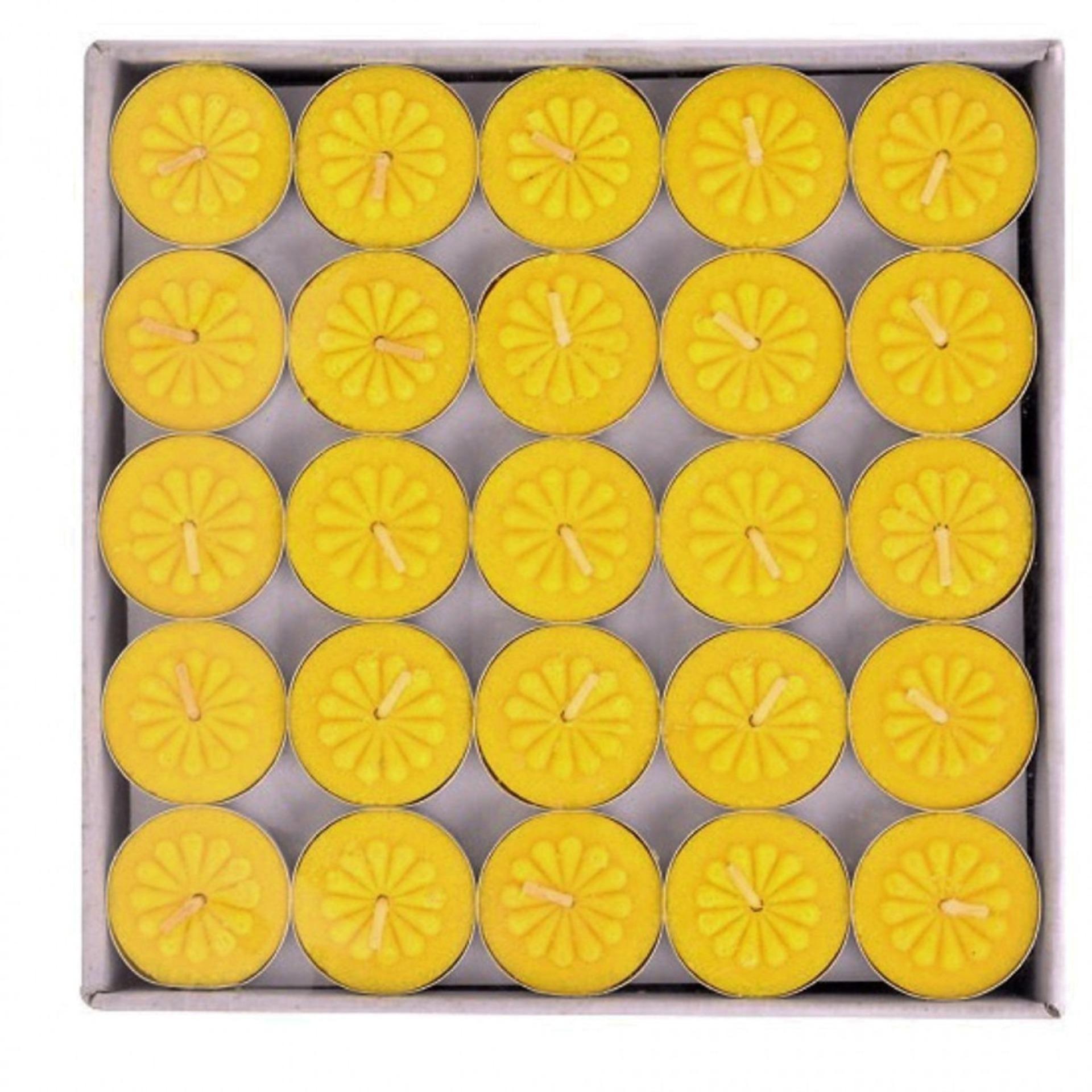[HCM]Hộp 50V Nến Tealight Không Mùi Không Khói Không Độc Hại Màu Trắng - Vàng - Đỏ Cháy 2H - 4H