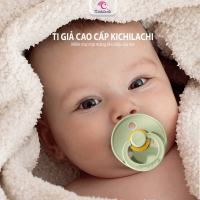 Ti ngậm cho bé ty ngậm cao cấp Kichilachi ti giả cao su tự nhiên an toàn cho bé (hình nắp trứng)