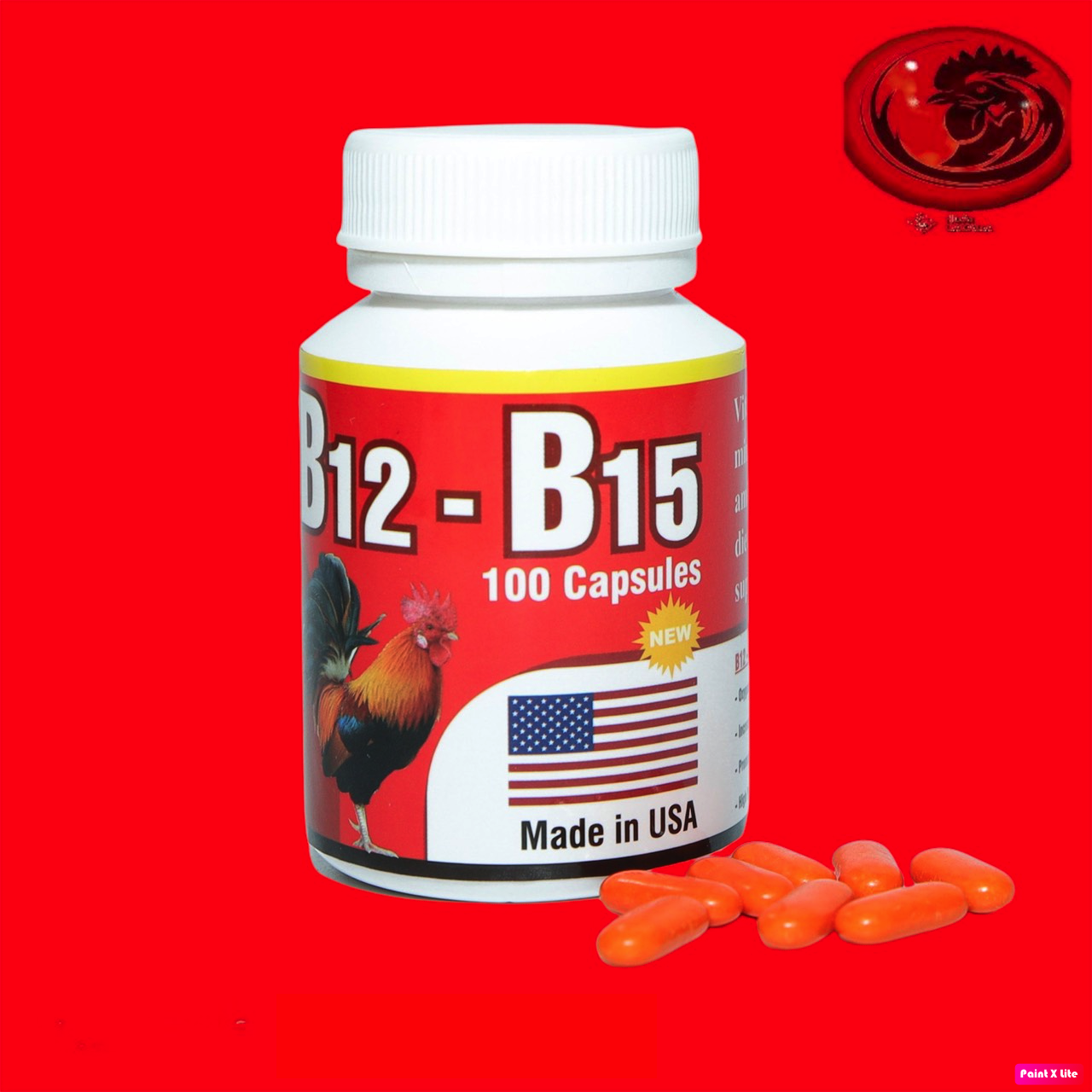 B15 - B12 ĐỎ dinh dưỡng dành cho gà đá 1 hộp 100 viên - date mới