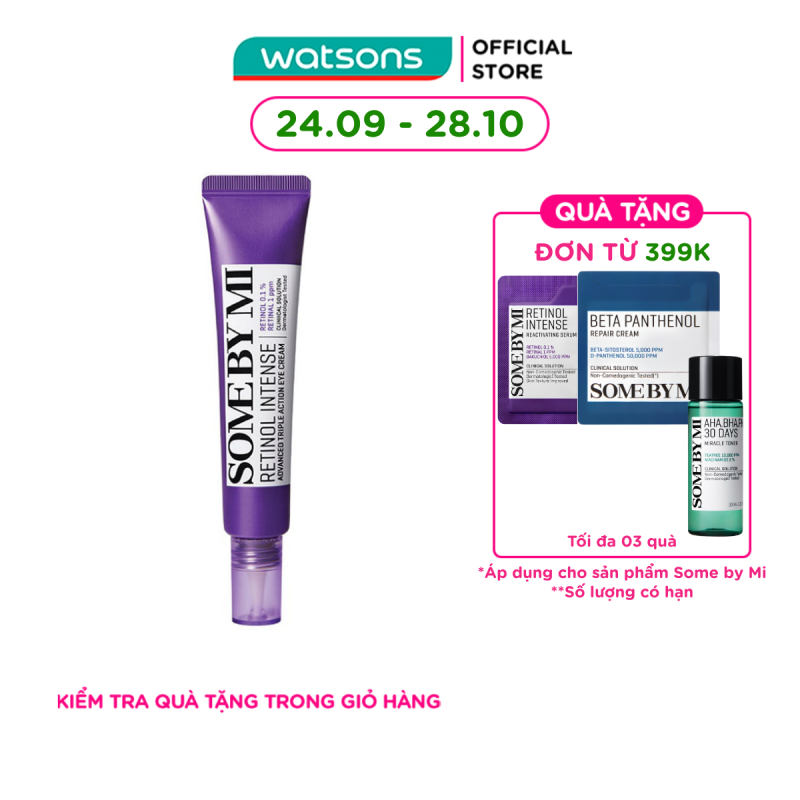 Kem Mắt Some By Mi 0.1% Retinol Intense Advanced Triple Action Eye Cream 30ml