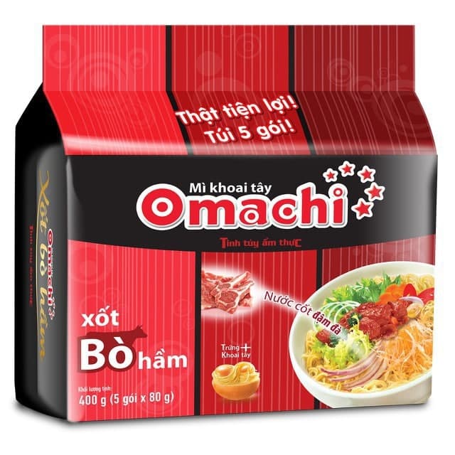 Combo 5 gói mì Omachi các hương vị