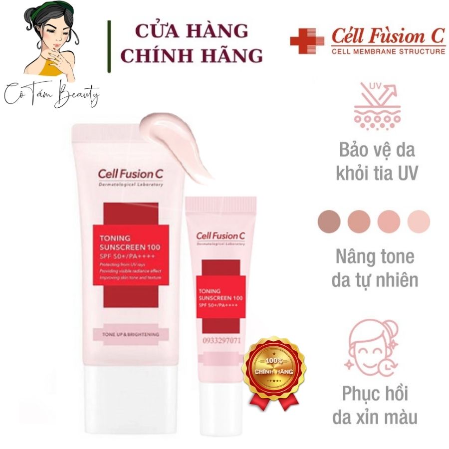 Kem Chống Nắng Nâng Tông Da Cell Fusion C Toning Sunscreen 100 SPF50+ PA +++