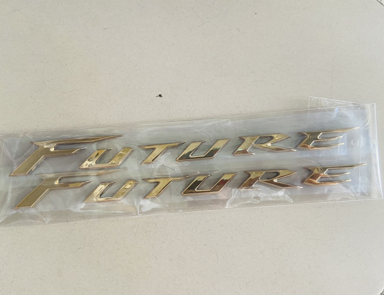Bộ 2 Tem chữ Future 125i nổi Cho Xe Honda Future 1 / Future2 / Future 125i / Future Neo / Future Neo