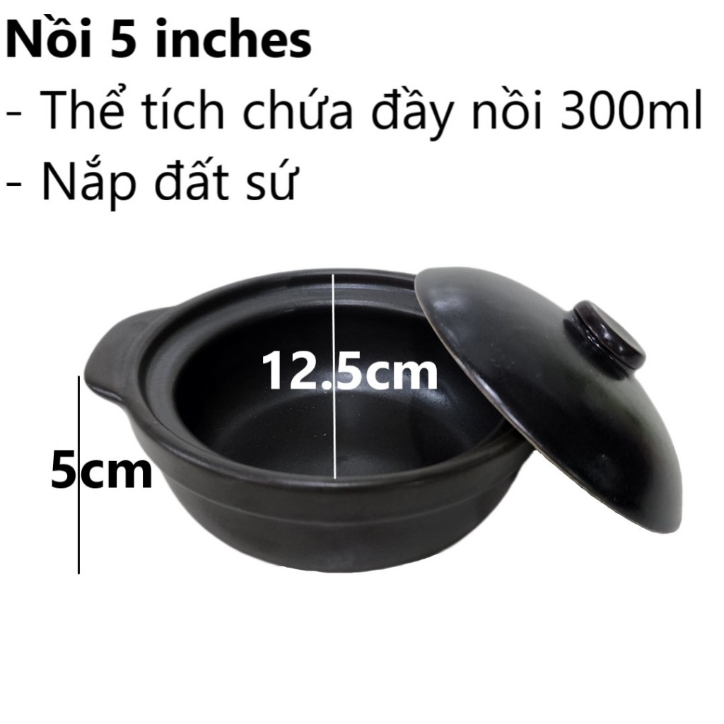 Nồi Đất PAN Tráng Men Chống Dính Nắp Kính Nhiều Size Nồi Kho Cá Thịt Nấu Mỳ Cơm Niêu