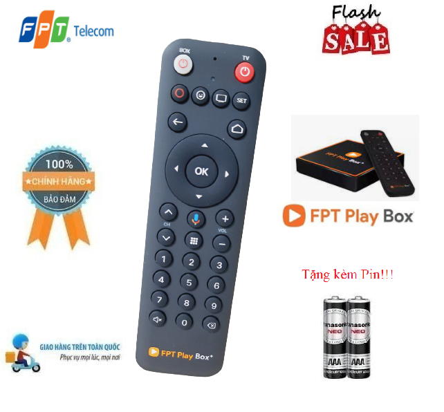 Remote Điều khiển FPT Play Box giọng nói TV Box FPT Play Box 2018 2019 2020- Hàng mới chính hãng the