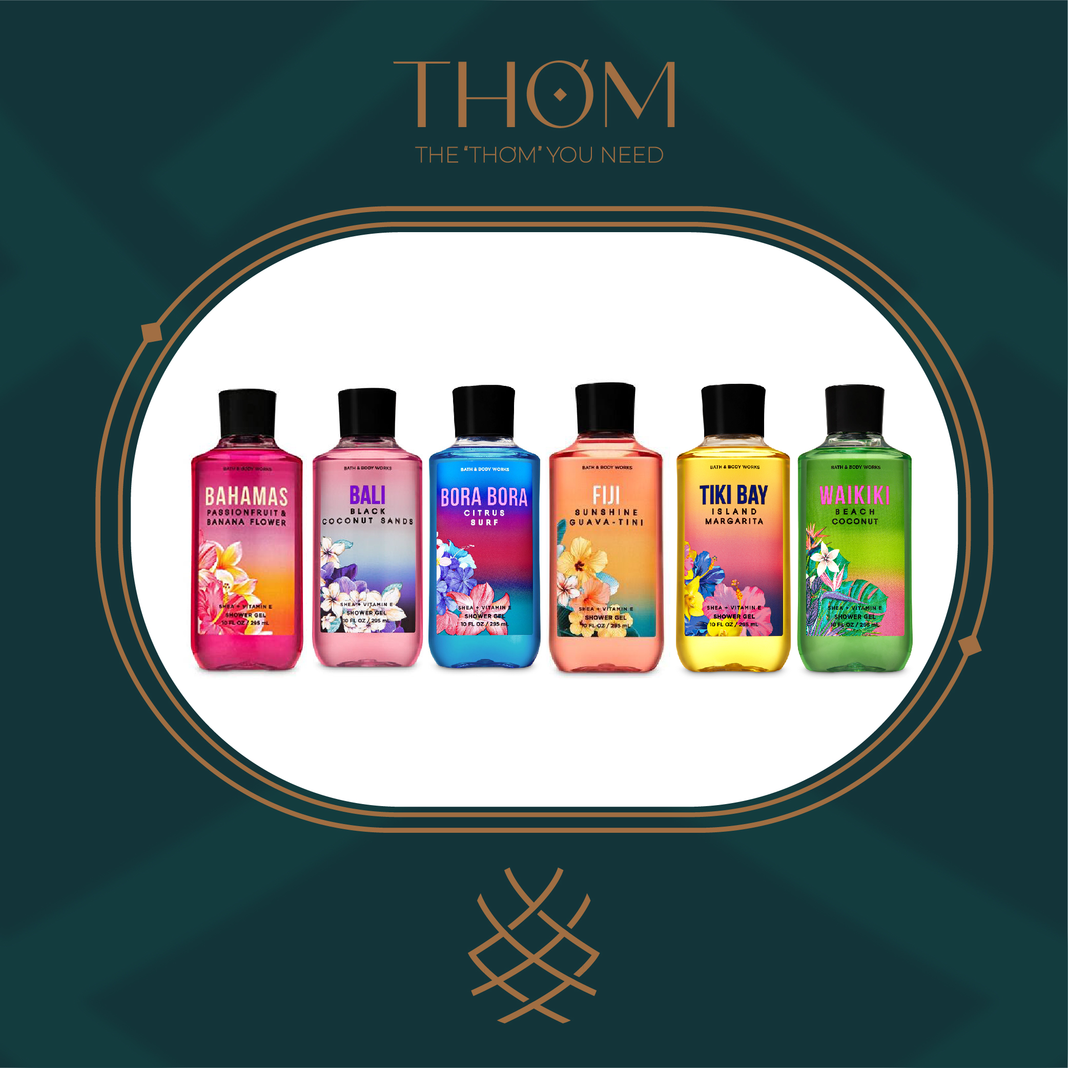 [Hcm]Bali | Fiji | Waikiki | Bora Bora | Tiki Bay | Bahamas Gel Sữa Tắm Lưu Hương Bath & Body Works Shower Gel 295Ml