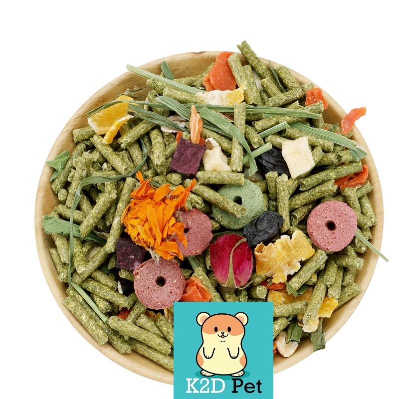 [Hoàn tiền 10%][K2D Pet] thức ăn cỏ nén cao cấp siêu ngon nhiều vitamin cho Guinea Pig (bọ ú chuột l