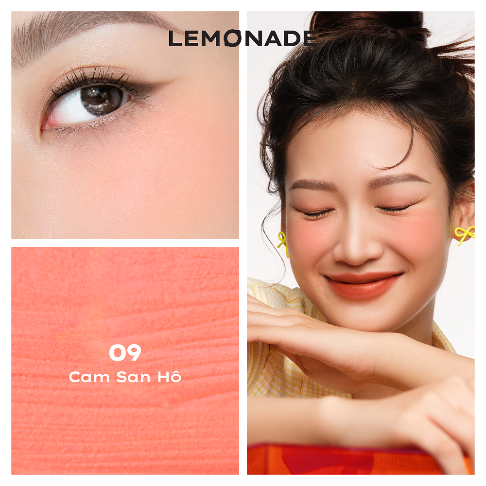 Combo Má kem mịn lì thuần chay Lemonade Perfect Blush 8.5g và Son kem mịn lì thuần chay Lemonade Per