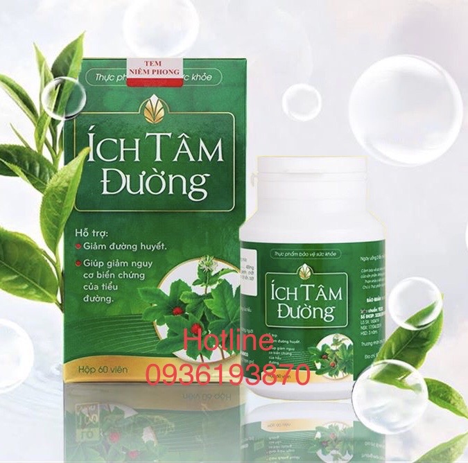 ÍCH TÂM ĐƯỜNG – Hộp 60 Viên – Hỗ trợ điều trị bệnh tiểu đường
