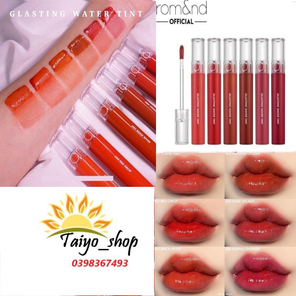 [HCM]Son Tint Nước Siêu Lì Lâu Trôi Romand Glasting Water Tint 4g