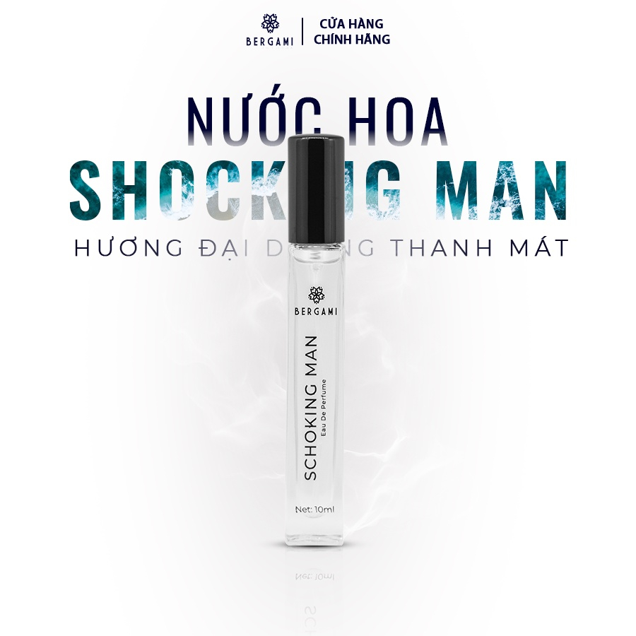 Nước Hoa Nam Thơm Lâu Bergami Shocking Man Nước Hoa Chính Hãng Mùi Hương Nam Tính Mạnh Mẽ Lưu Hương 