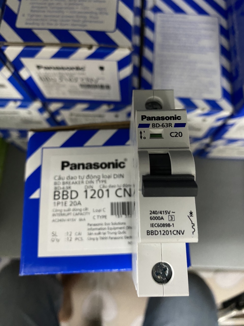 Panasonic - Cầu dao tự động Aptomat CB 1 Tép 1P 1 PHA Panasonic 10A 16A 20A 25A 32A 40A Chính hãng
