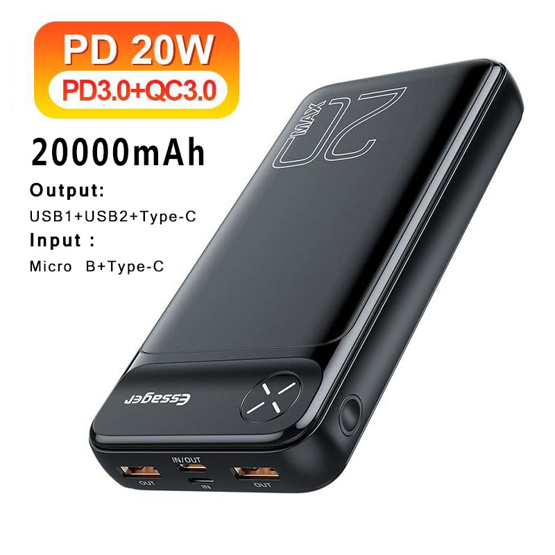 Essager PD 20W 10000mAh Power Bank Portable Charging External Battery Charger 10000 mAh Powerbank Fo