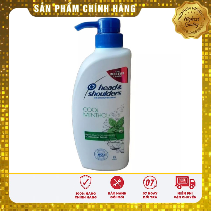 Dầu Gội Head&Shoulders Thái Lan Bạc Hà Mát Lạnh 450Ml Nhập Khẩu Chính Hãng