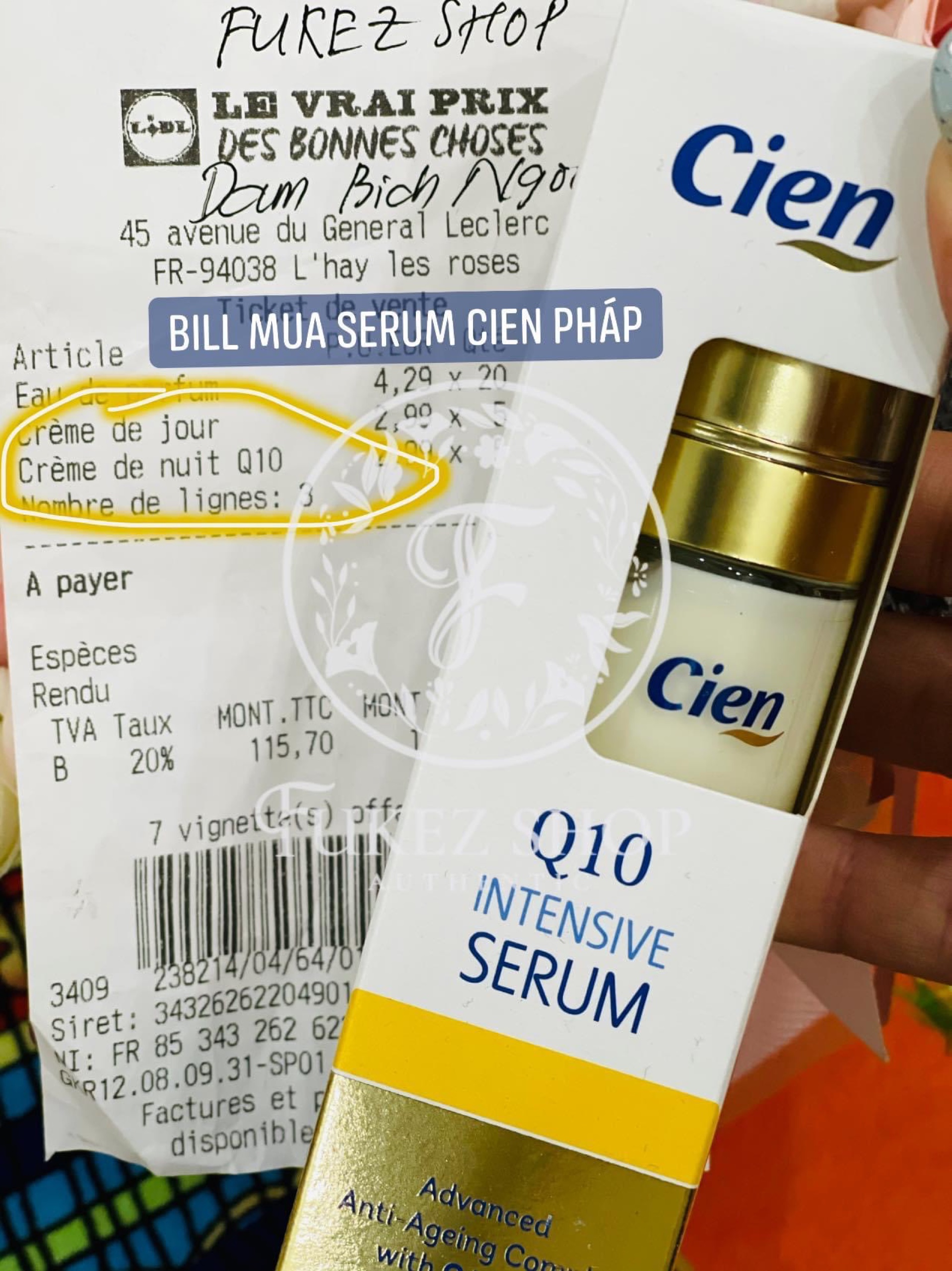 Serum Chống Lão Hóa Da Cien Intensive Q10 50Ml - Nk Pháp