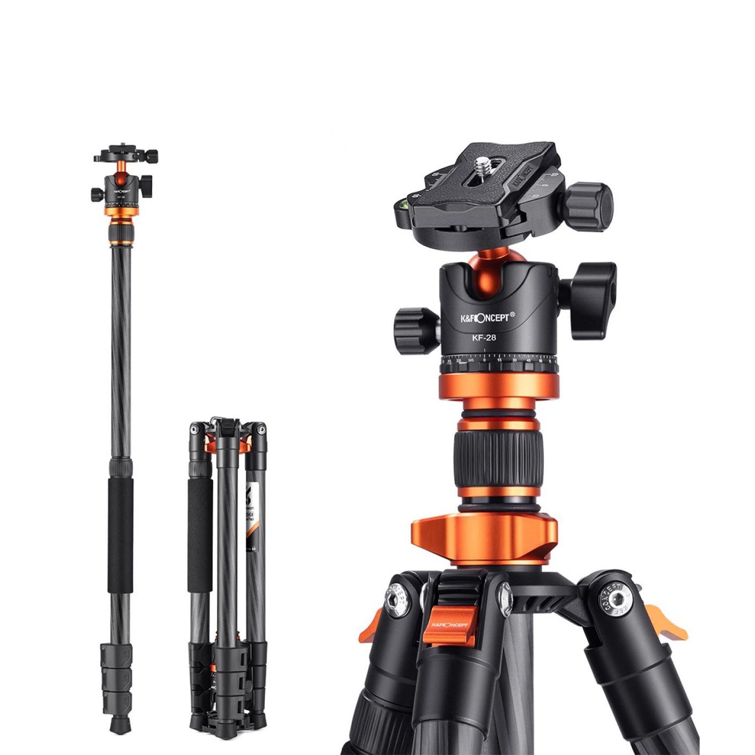 Chân máy ảnh du lịch K&F Concept Carbon Fiber D254C1