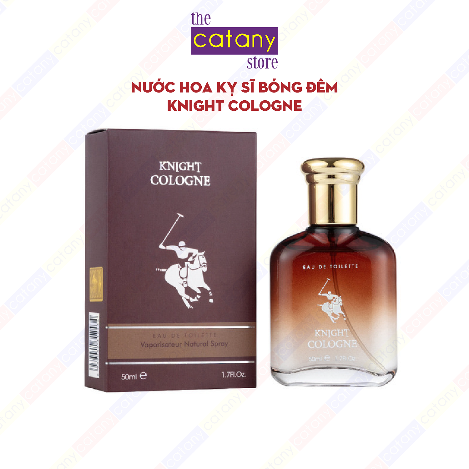 Nước Hoa Nam Knight Cologne 50Ml - Nước Hoa Kỵ Sĩ Đen Nam Tính Mạnh Mẽ - Hàng Nội Địa