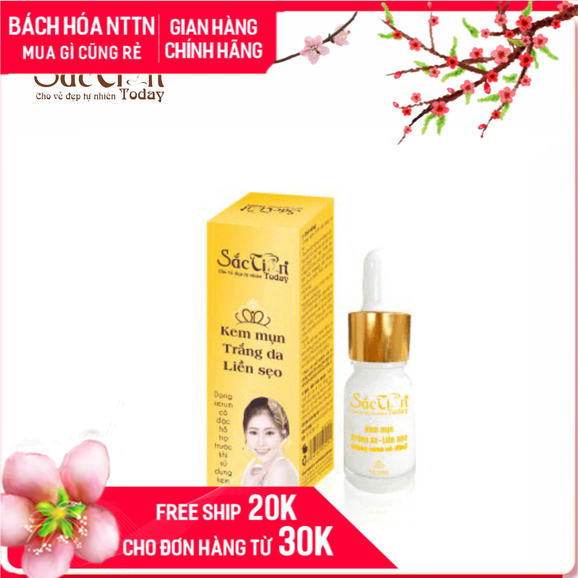 Kem Mụn Trắng Da Liền Sẹo 10Ml Sắc Tiên Today (Dạng Serum)