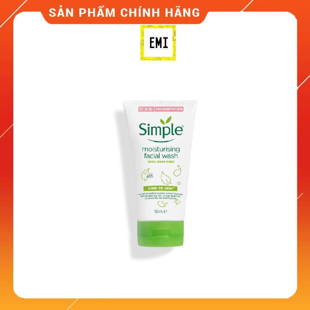 [Hcm][Mẫu Mới] Sữa Rửa Mặt Simple Dưỡng Ẩm Cho Da Nhạy Cảm Da Khô Simple Moisturizing Facial Wash