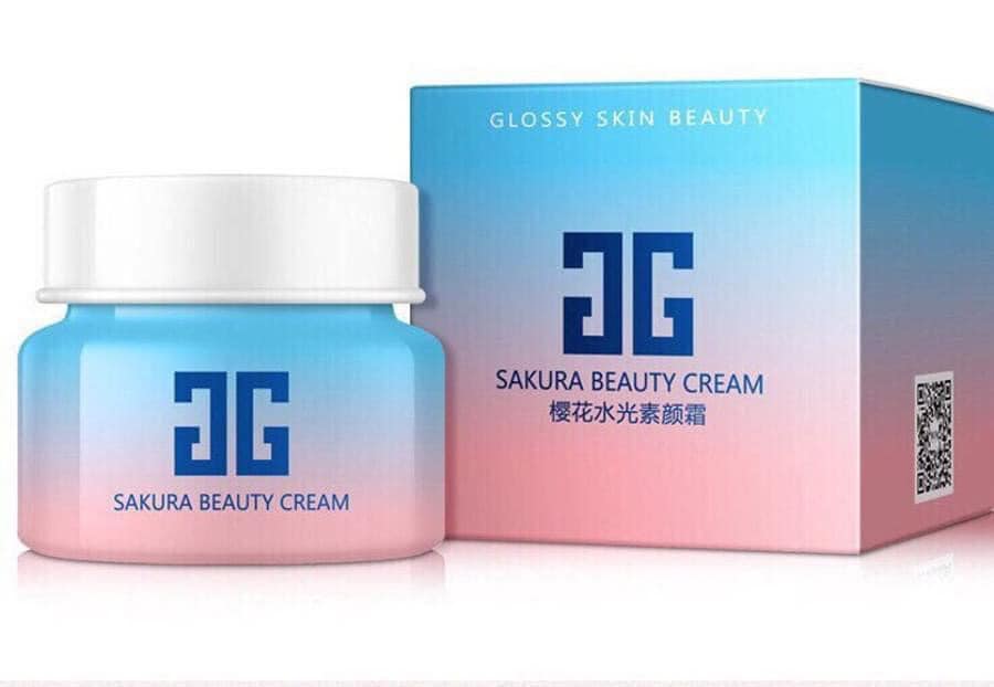 Kem Trịệt Nám Tàn Nhang Đồi Mồi Hoa Anh Đào Sakura Beauty Cream Ngăn Ngừa Các Vết Thâm Ở Vùng Mặt Và Cổ.  Phục Hồi Da Nhanh Chóng. Giúp Da Trở Nên Tươi Sáng Trắng Hồng Mịn Màng.  Phục Hồi Các Tế Bào Da