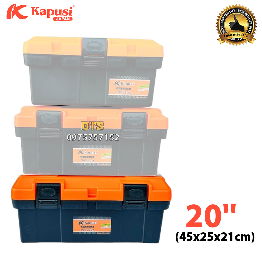 Hộp đựng đồ nghề thùng dụng cụ chính hãng Kapusi đủ size 16/18/20 - Hộp đựng dụng cụ đa năng cầm tay