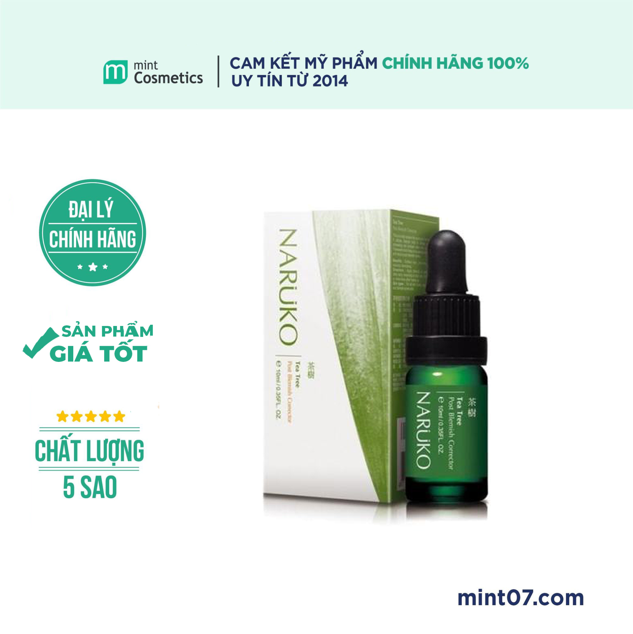 Serum Trị Mụn Trị Thâm Naruko Tea Tree Post Blemish Corrector 10Ml