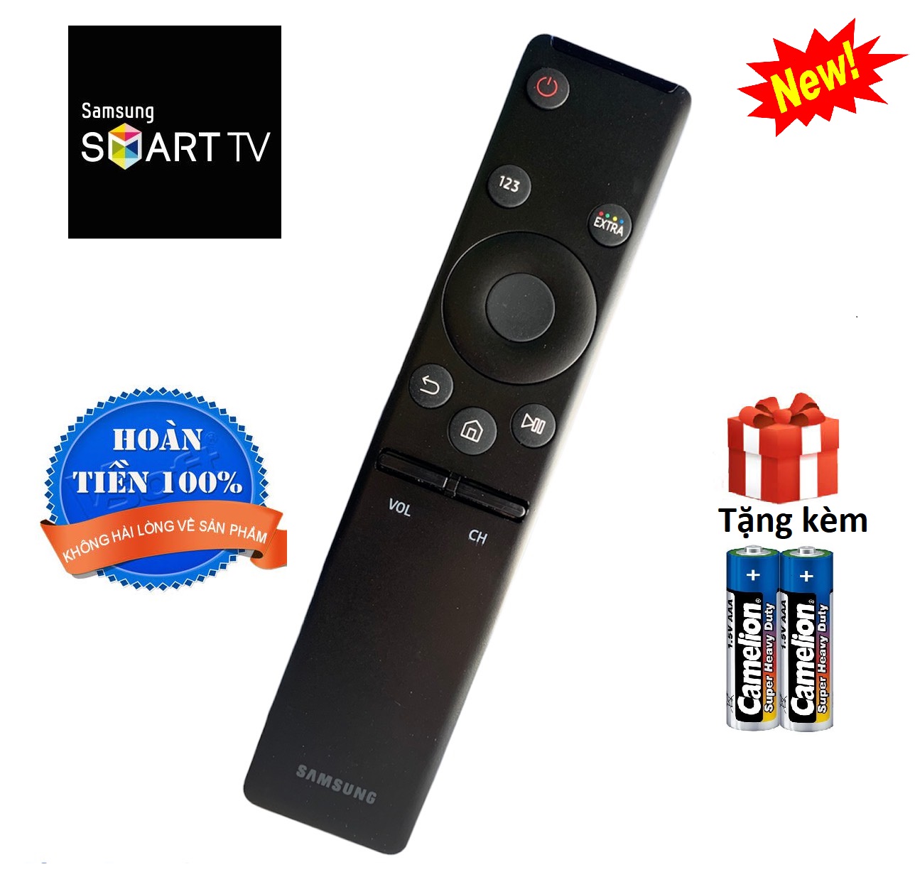 Điều khiển tivi Samsung Smart 4K không voice UA32 UA40 UA43 UA 49 UA50 UA55 QA65 4K Smart QLED - Hàn