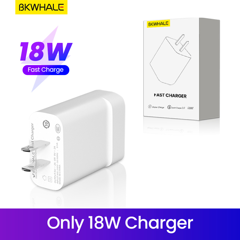 BKWHALE P8 18W Sạc nhanh 9V / 2A Sạc nhanh Cáp dữ liệu Micro USB Sạc và bộ chuyển đổi cho Xiaomi Red