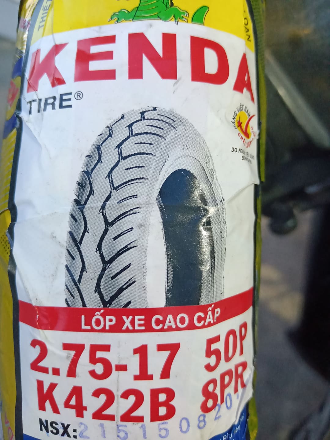 Lốp xe ( vỏ xe) KENDA 2.75-17 8pr ( 8 lớp)