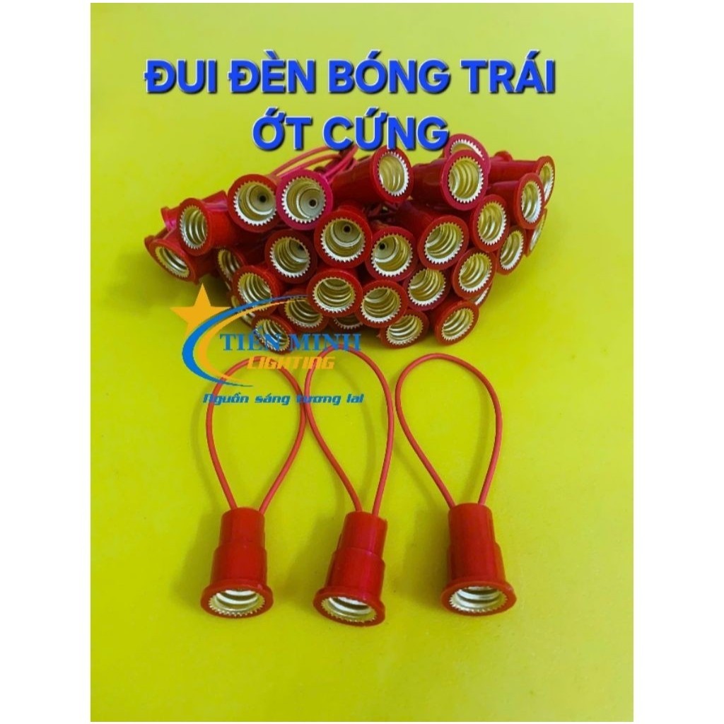 2 bóng đèn ớt lửa 3w E12 bóng đèn quả nhót bóng đèn cà na bóng đèn ông địa bóng đèn thờ chân đồng