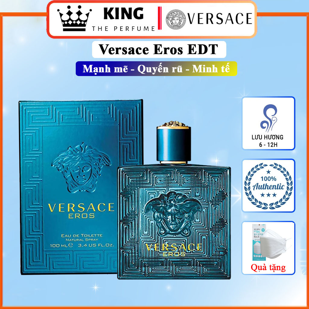 Nước Hoa Nam Versace Eros EDT/EDP - Hương thơm mạnh mẽ quyến rũ bí ẩn Full 100ml