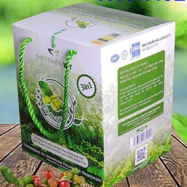 [HCM]Cafe xanh hộp lớn 30gói