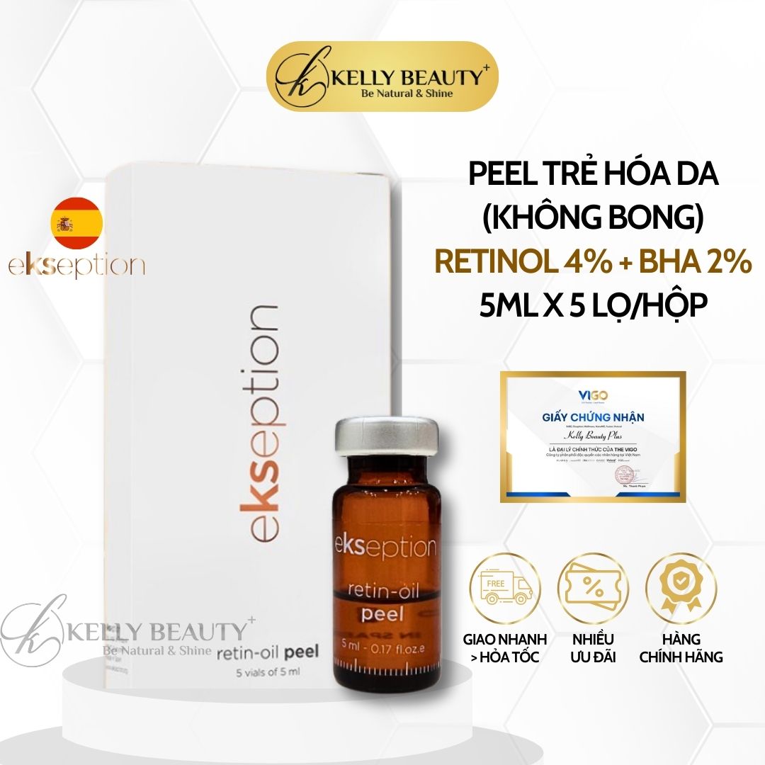 ekseption Retin-Oil Peel - Trẻ Hóa Làn Da Giảm Nếp Nhăn Căng Mịn và Đều Màu Da - Retinol 4% + BHA 2%