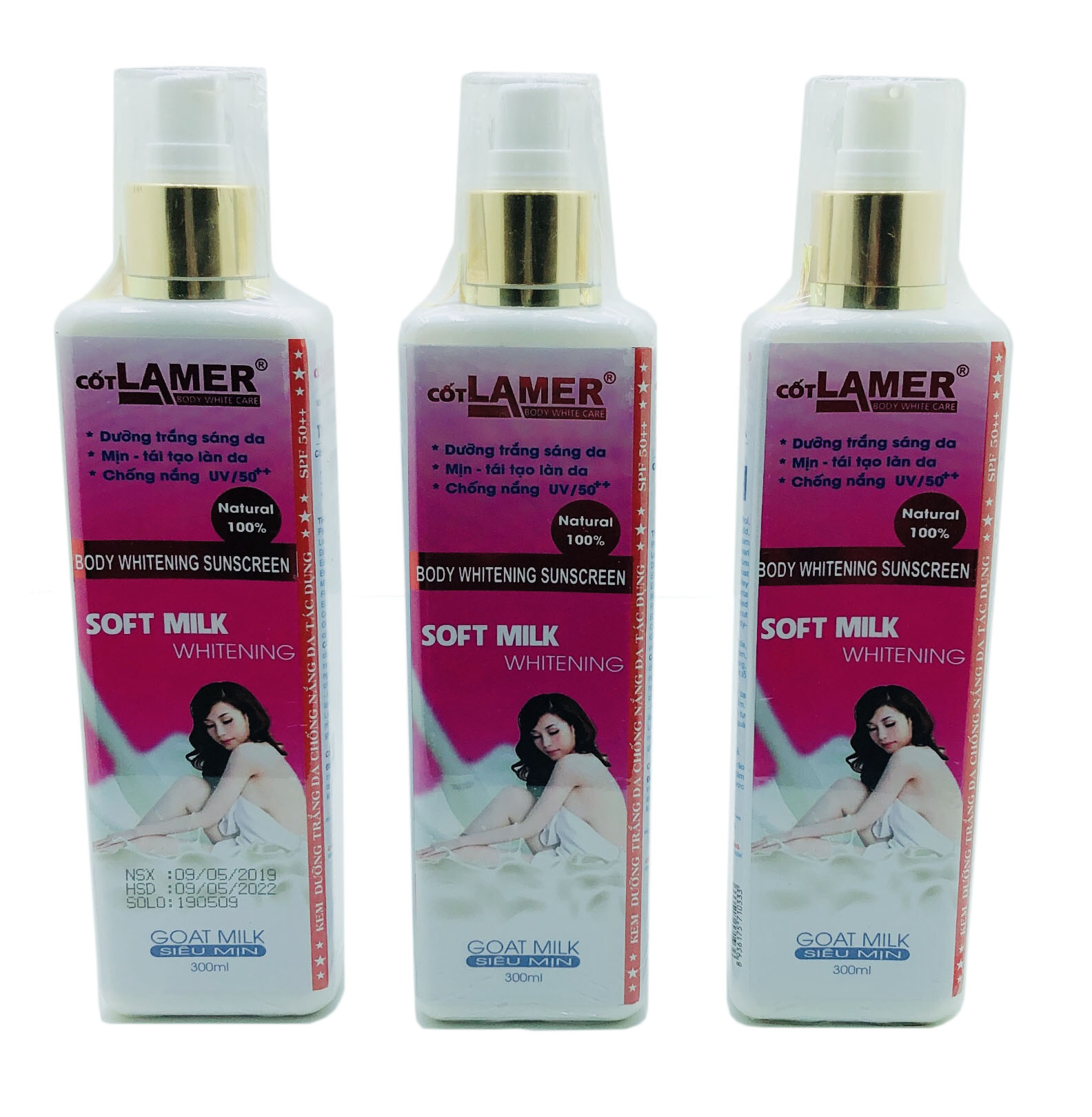 [HCM]Kem Cốt Kem Body Siêu Trắng Lamer Hồng 300ml