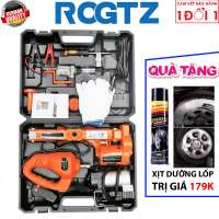 (ROGTZ - Thương hiệu đến từ Đức) Bộ kích gầm xe và mở lốp 3 trong 1 chạy điện 12v (cắm tẩu) - Con Đội Kích Lốp Nâng Gầm Xe Bằng Điện 12 Vol - Loại có kèm bơm + Tặng kèm xịt dưỡng lốp xe
