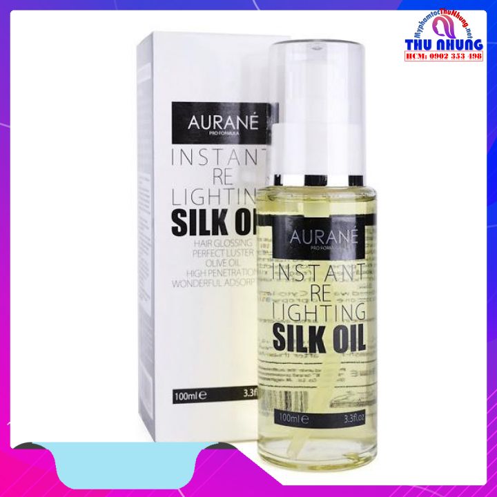 [HCM]TINH DẦU BÓNG TÓC OLIVE INSTANT RE LIGHTING SILK OIL AURANE 100ML