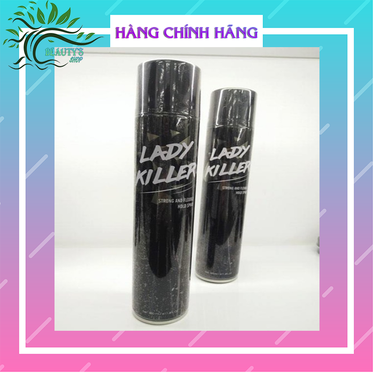 Gôm Xịt Tóc Lady Killer - Giữ Nếp Tóc 24H - Tặng Kèm 1 Mặt Nạ Dưỡng Ẩm Trắng Da.