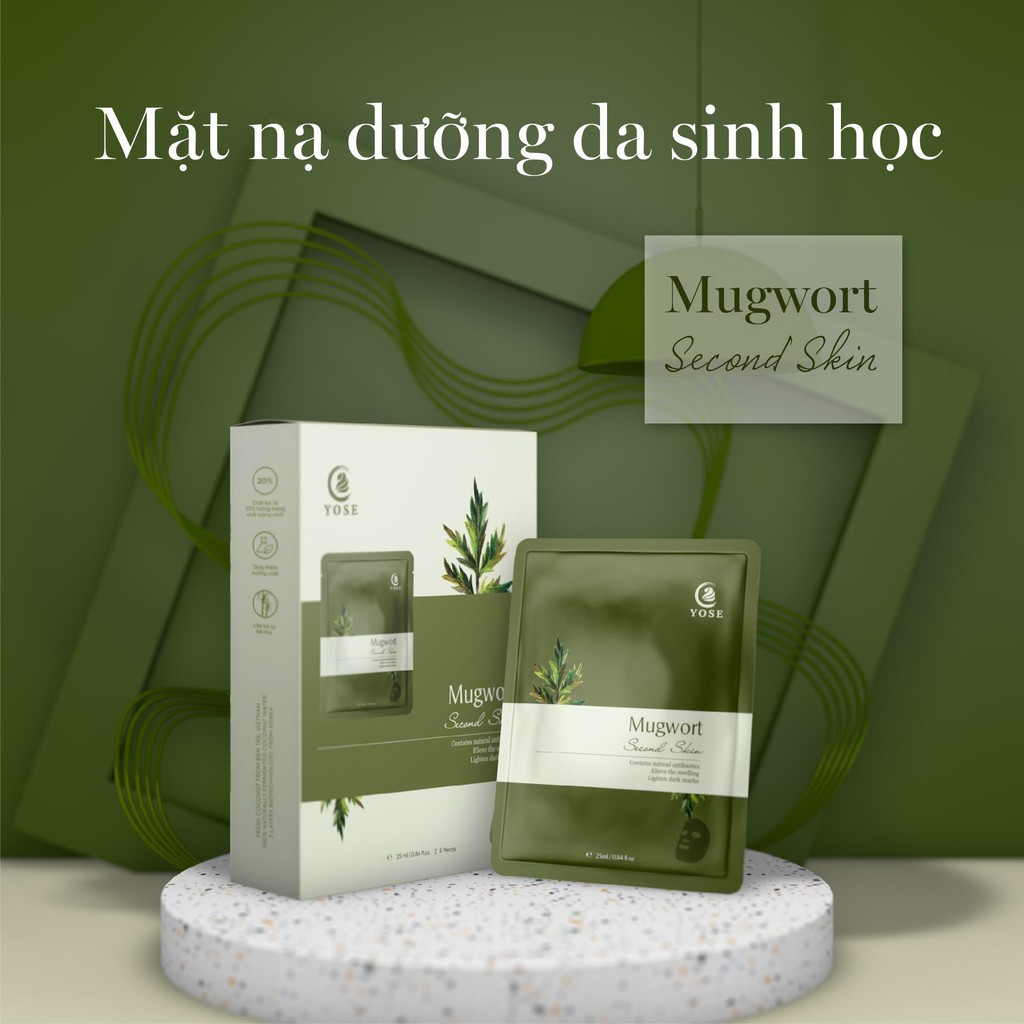 [Hcm]Mặt Nạ Da Sinh Học Coko Yose Mugwort - Dịu Da Cấp Nước Dưỡng Ẩm Trắng Sáng