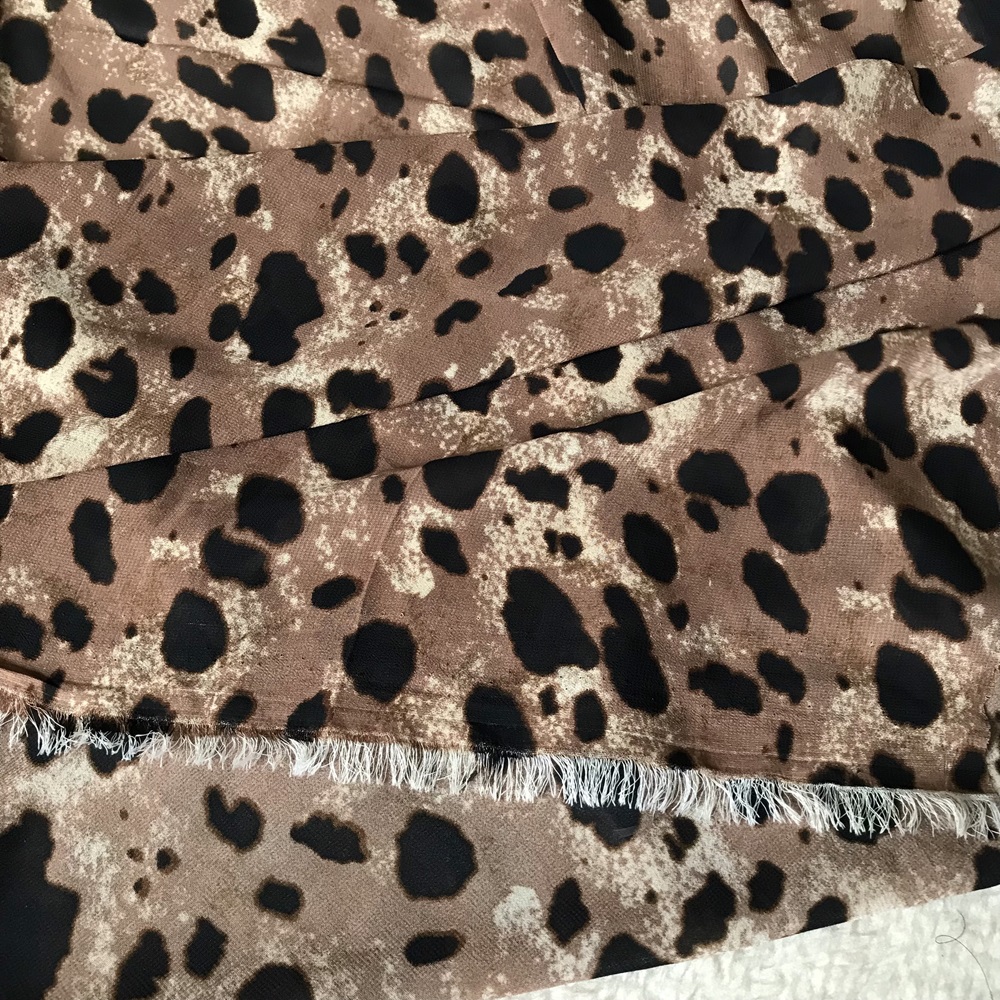 Vải Voan Chiffon Nâu Đốm Khổ 1m5 - Chất Mỏng Mềm Rũ Không Giãn - May Áo Kiểu Đầm Thiết Kế