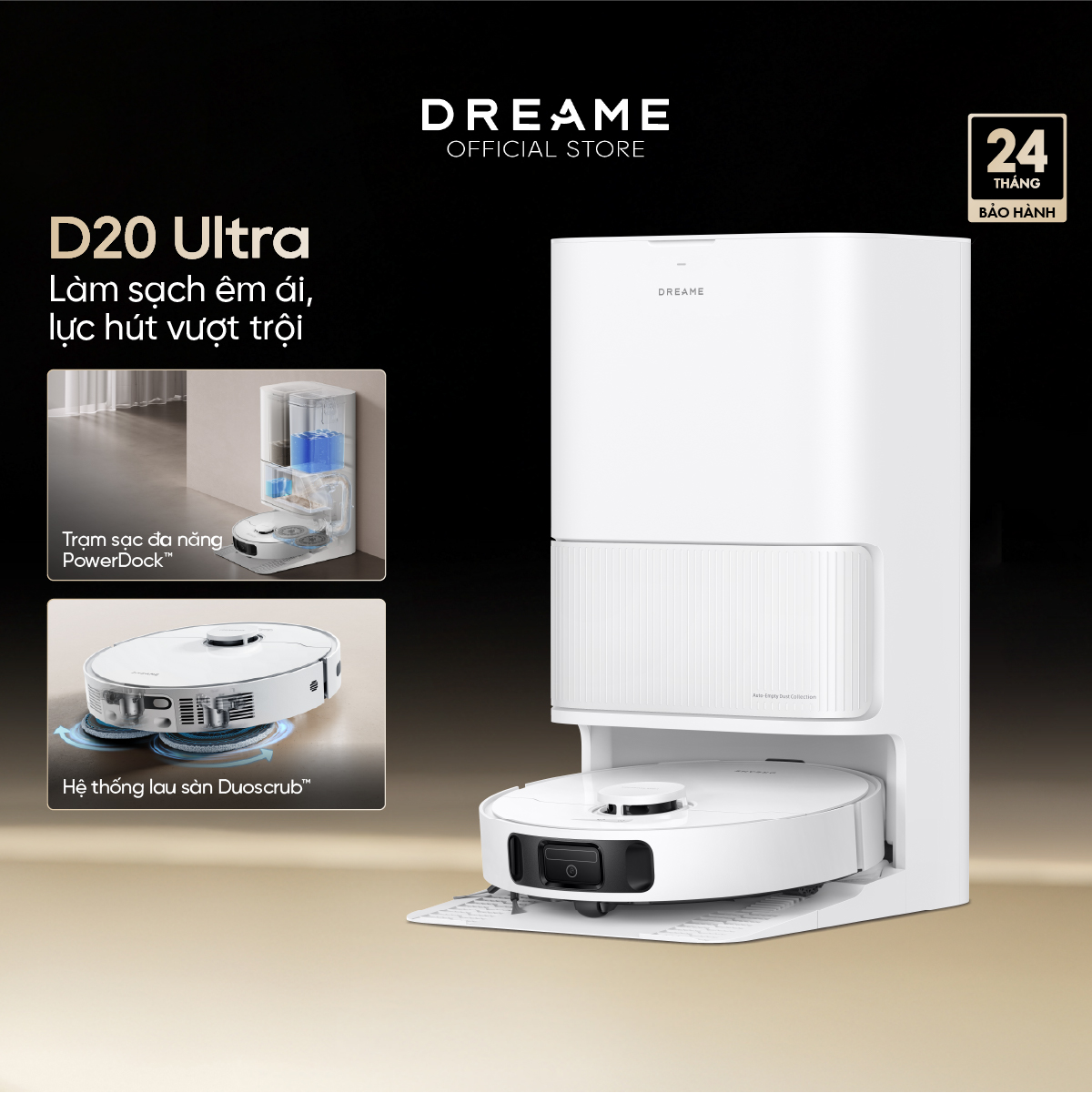 Robot hút bụi lau nhà Dreame Bot L10S Ultra - Hỗ trợ làm sạch thông minh, tự động