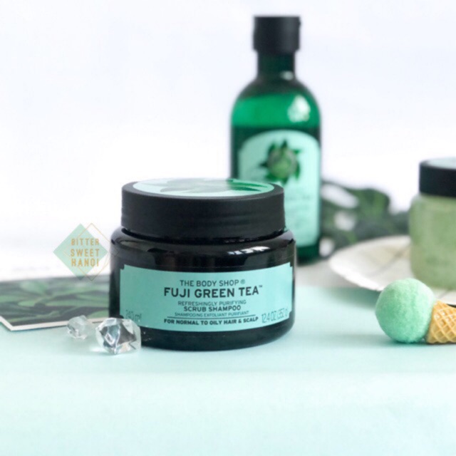 Tẩy Da Chết Cho Da Đầu Fuji Green Tea Cleansing Hair Scrub 240Ml Dầu Gội The Body Shop Tẩy Tế Bào Chết Cho Tóc|Full 240Ml 352G