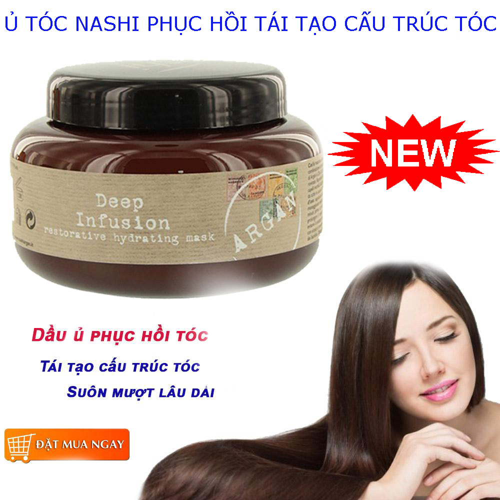 Dầu Ủ Tóc Nashi Argan Tinh Dầu Ủ Tóc Nashi. Ủ Tóc Triết Xuất Từ Thiên Nhiên Phục Hồi Tái Tạo Cấu Trúc Tóc Hồi Phục Tóc Hư Tổn Sơ Rối Cho Bạn Mái Tóc Mềm Mượt Như Ý.