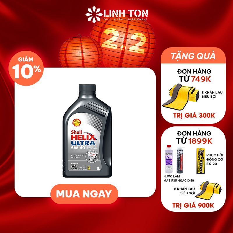 [HCM]Nhớt Nhâp Khẩu Tay Ga Shell Helix Ultra 5W-40 EU