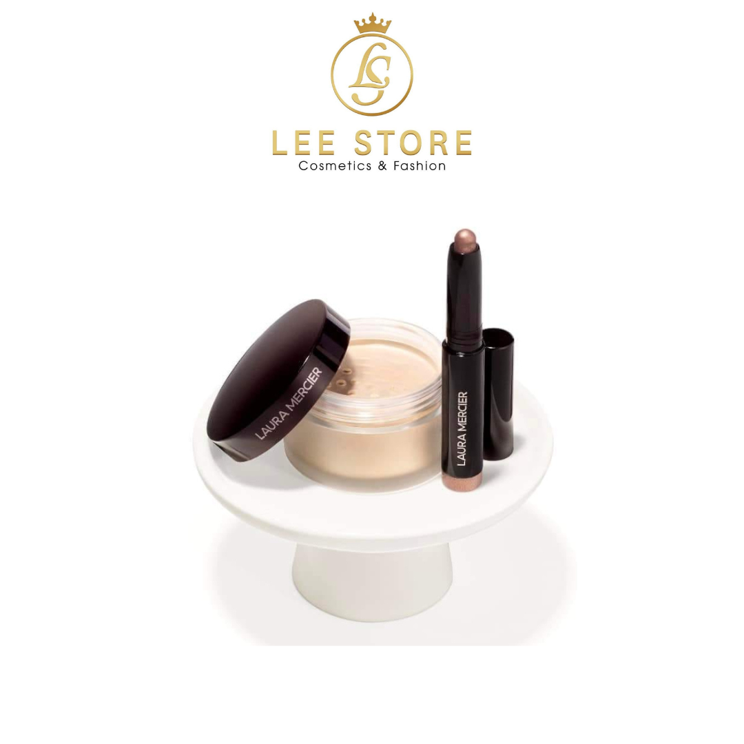Set Laura Mercier phấn phủ và nhũ mắt mini size hàng Sephora - LeeStore