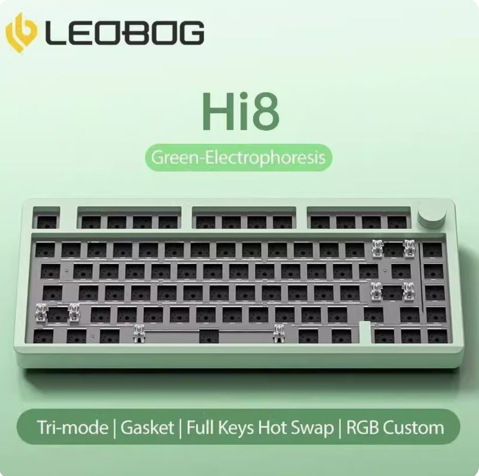 Kit phím cơ nhôm LEOBOG Hi8 mạch xuôi RGB hotswap 5 pin 3 mode kết nối