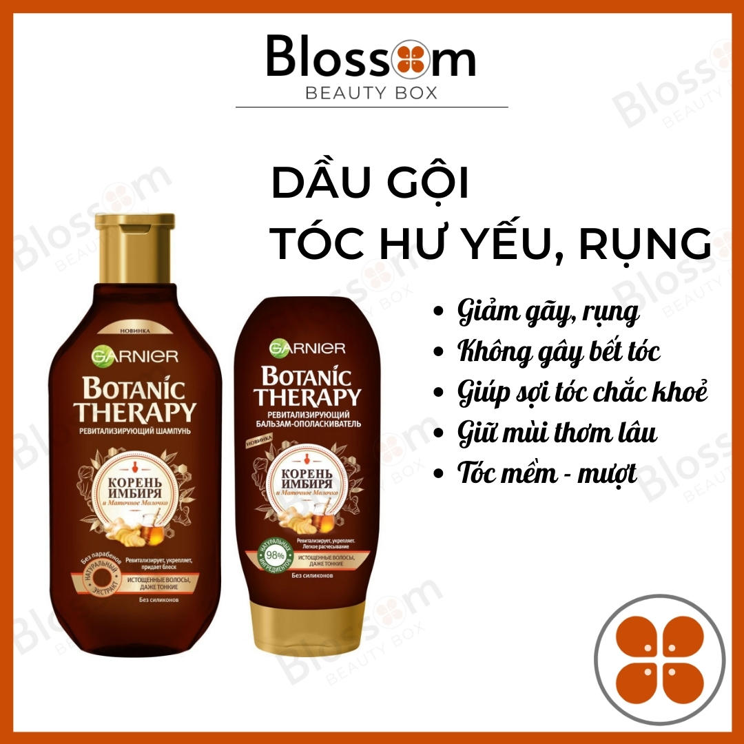 Dầu Gội Gừng Mật Ong Chúa Cho Tóc Khô Rụng Garnier