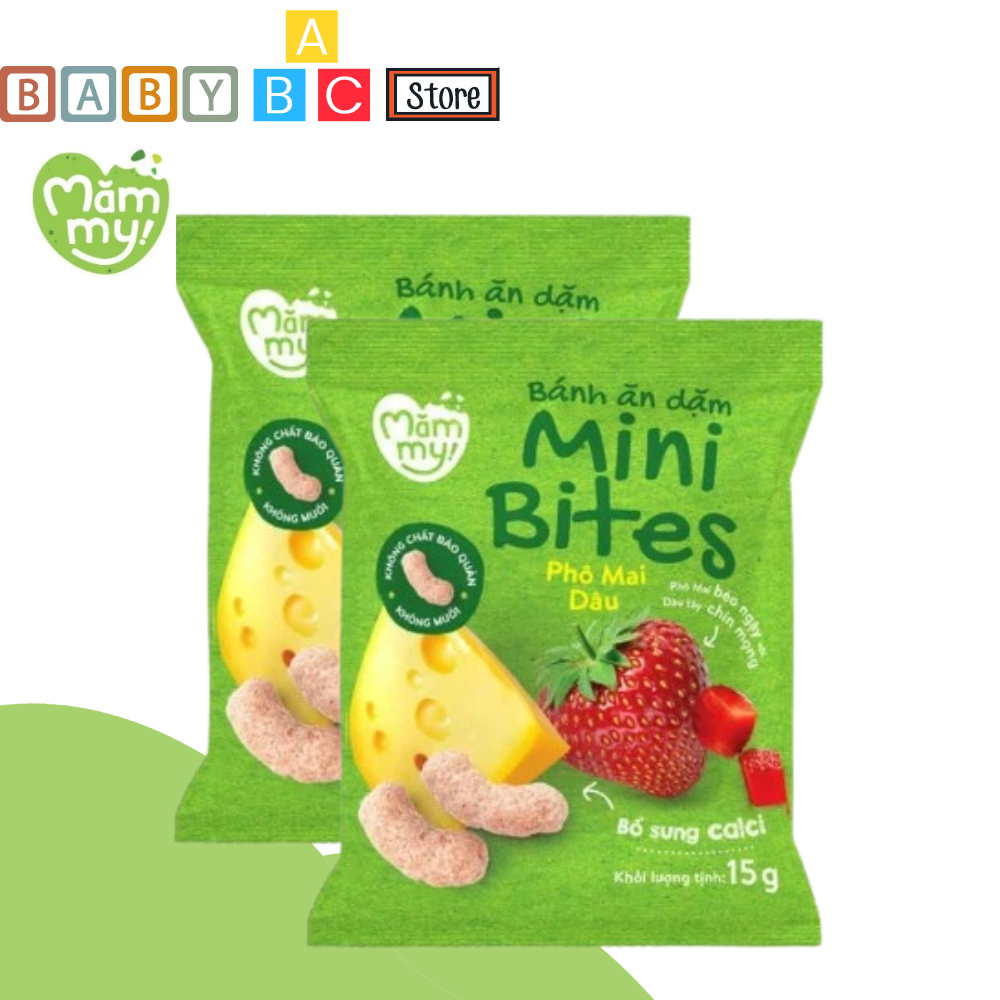 Bánh Ăn Dặm Cho Bé 6 Tháng Mini Bites Mămmy Hỗ Trợ Phát Triển Xương Răng 5 Vị Trái Cây Phô Mai